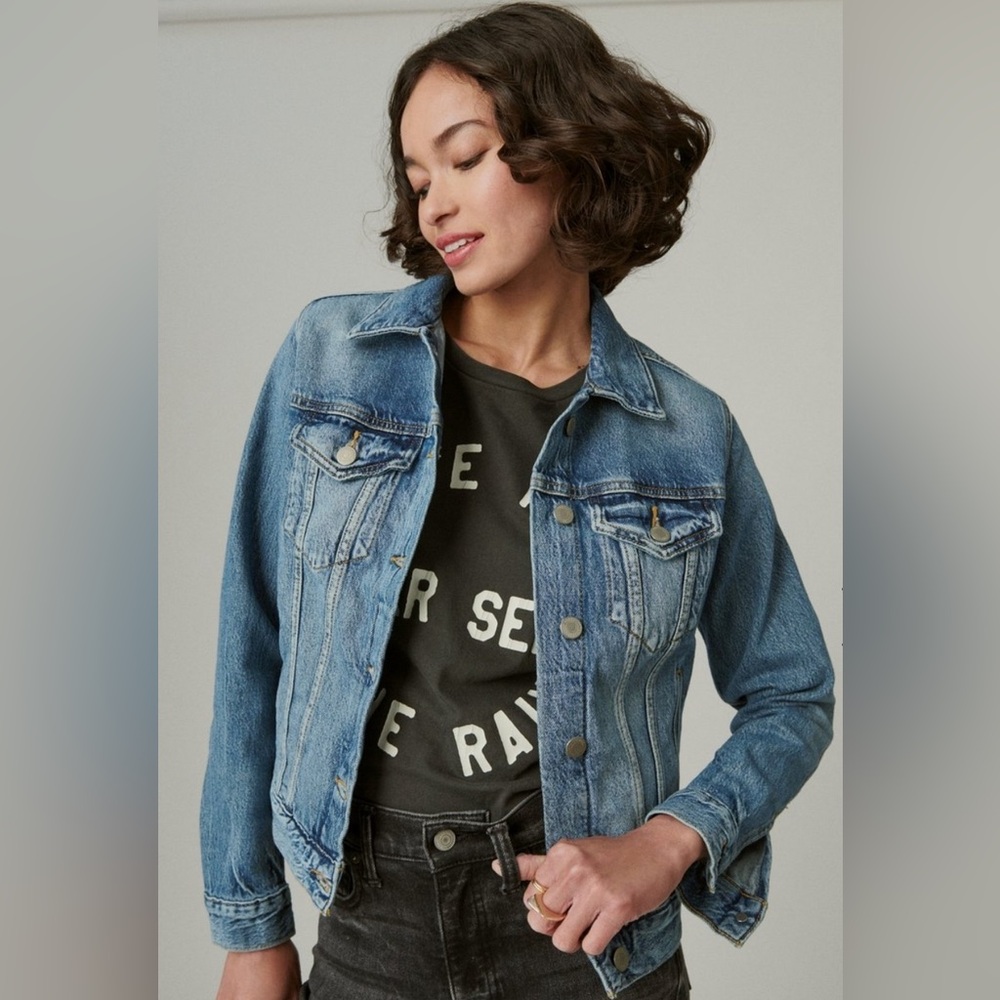 Lucky Brand Tomboy Trucker Denim Jacket